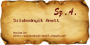 Szlobodnyik Anett névjegykártya